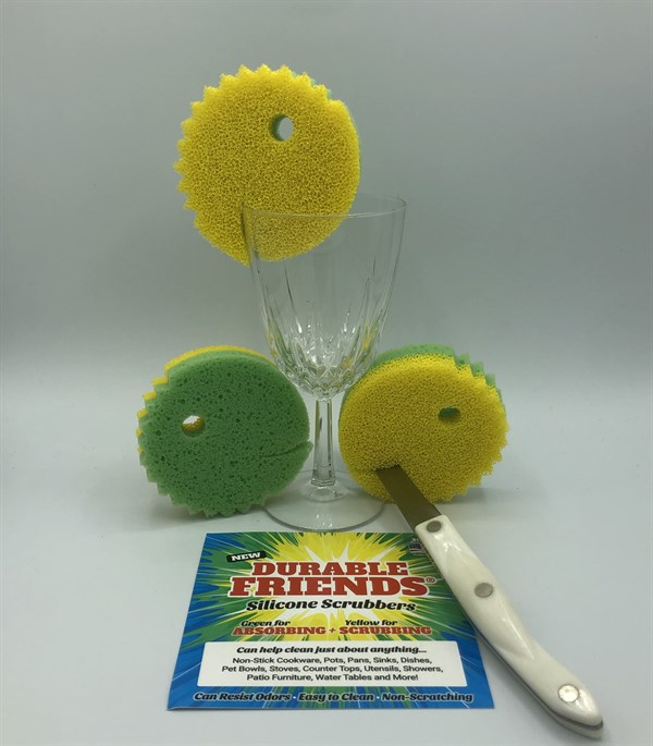 Friends About Face® - Silicone Scrubber 6 Pack US Patented Wine Glass & Knife Cleaner