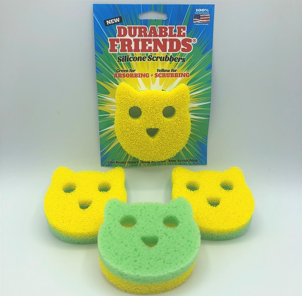 Durable Friends®  Silicone Scrubbers The Kitty Cat 20 Pack / Suggested Retail $2.99